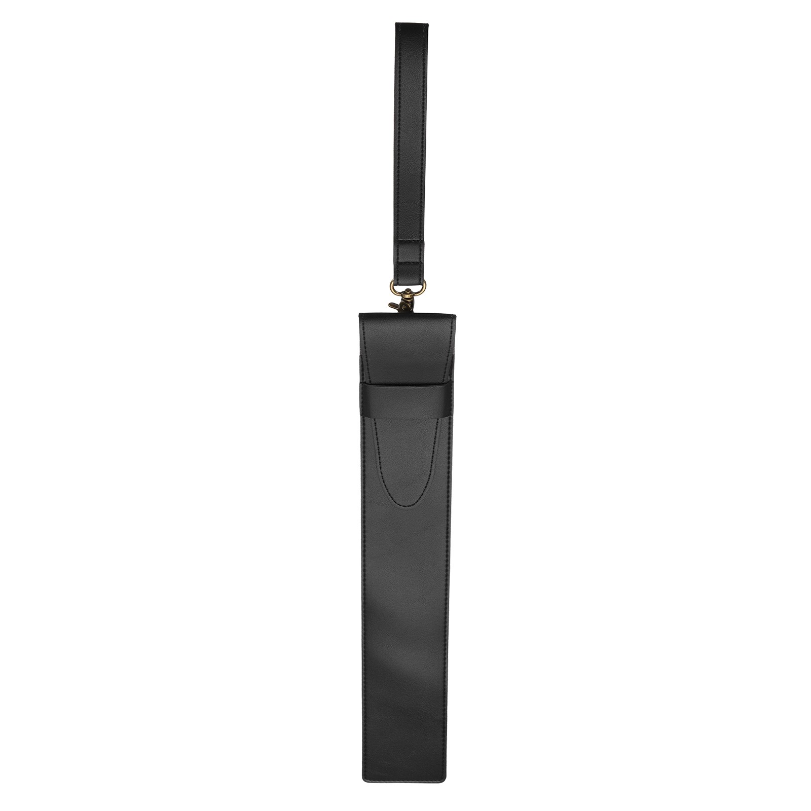 Drum Stick Bag, Portable PU Leather Drumstick Holders Case with Snap, Black
