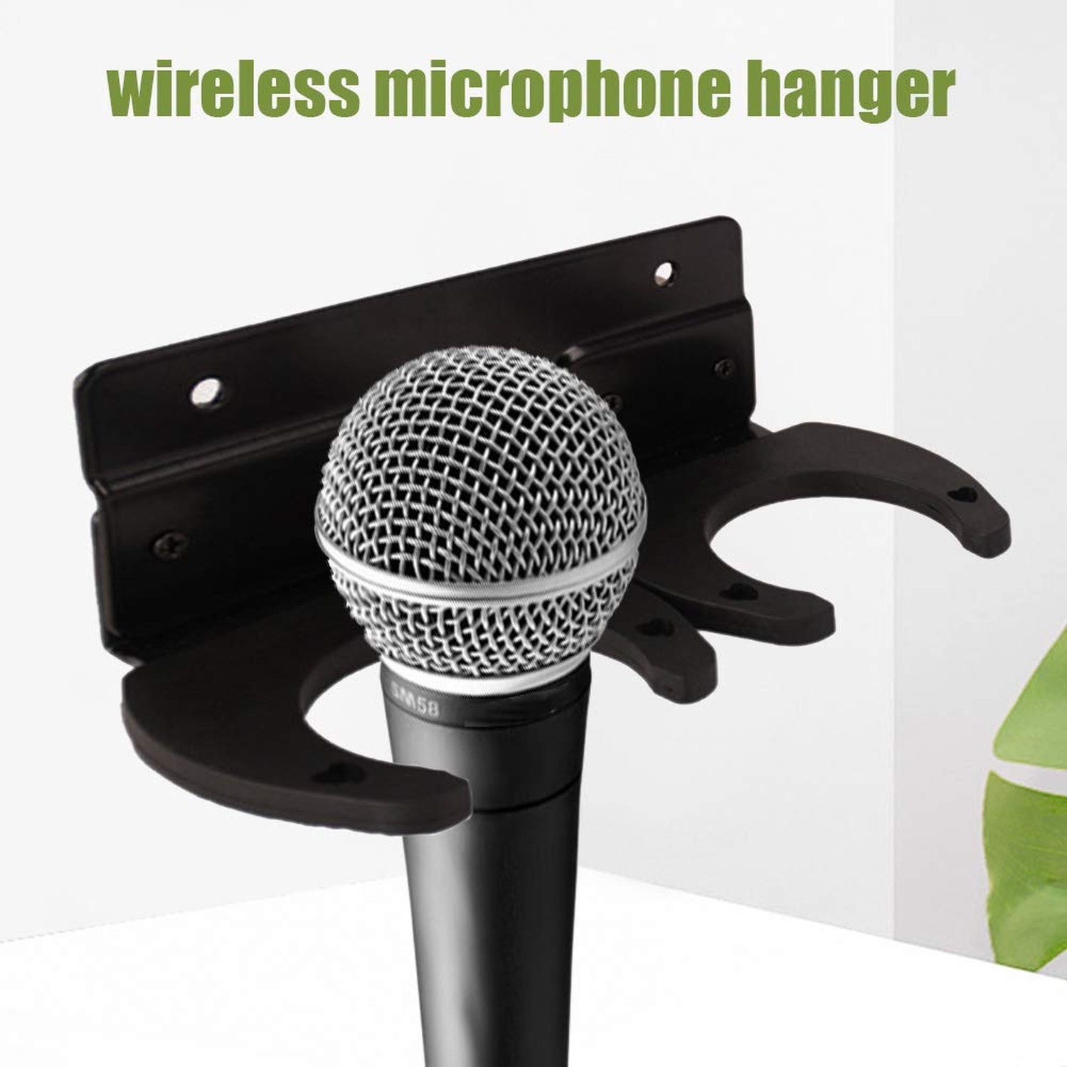 Microphone Holder, Wireless Microphone Holder for Mic Stand Wall Mounted Micr...