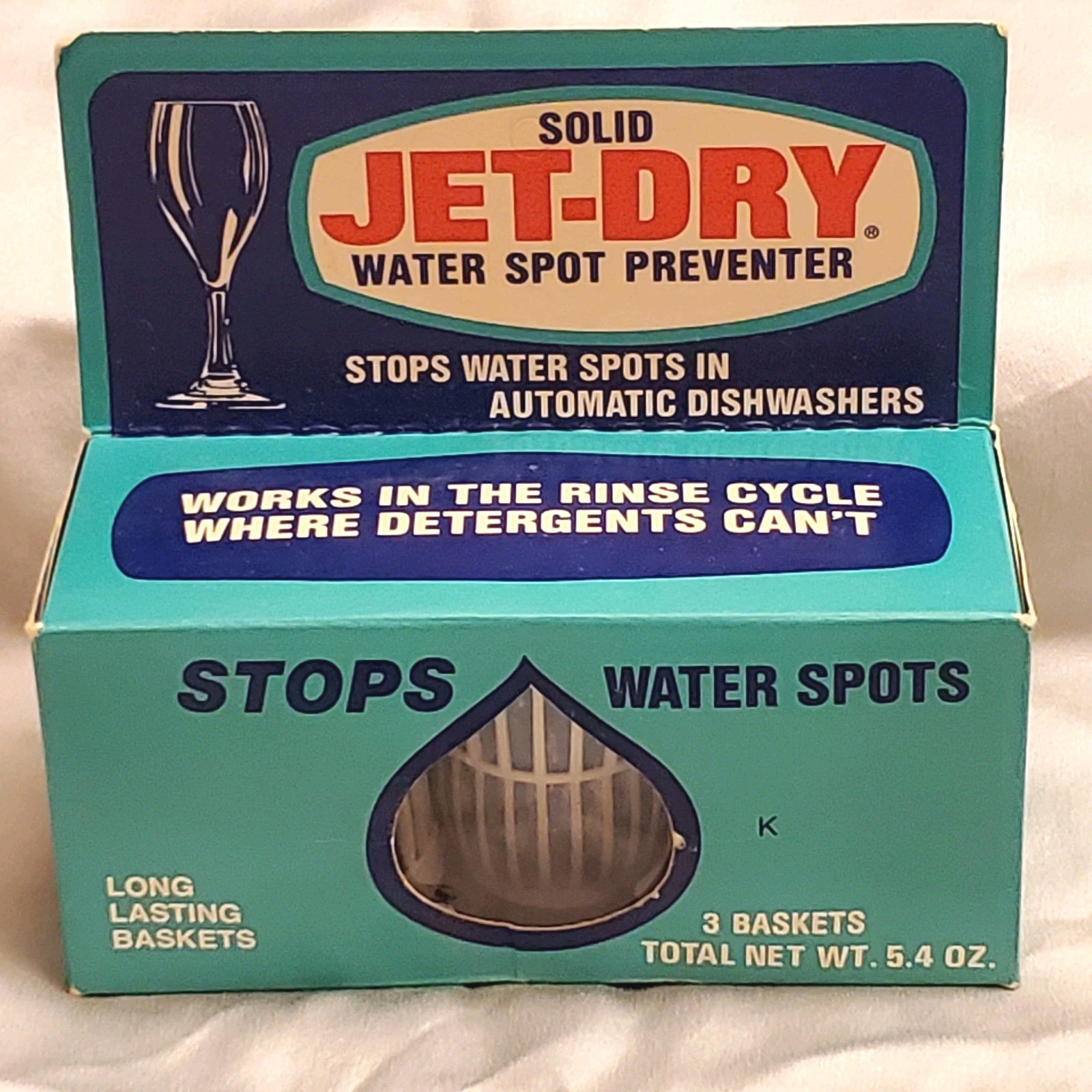 Vintage Jet-Dry Solid Water Spot Preventer 3 PK For Dishwasher NEW NOS SEALED