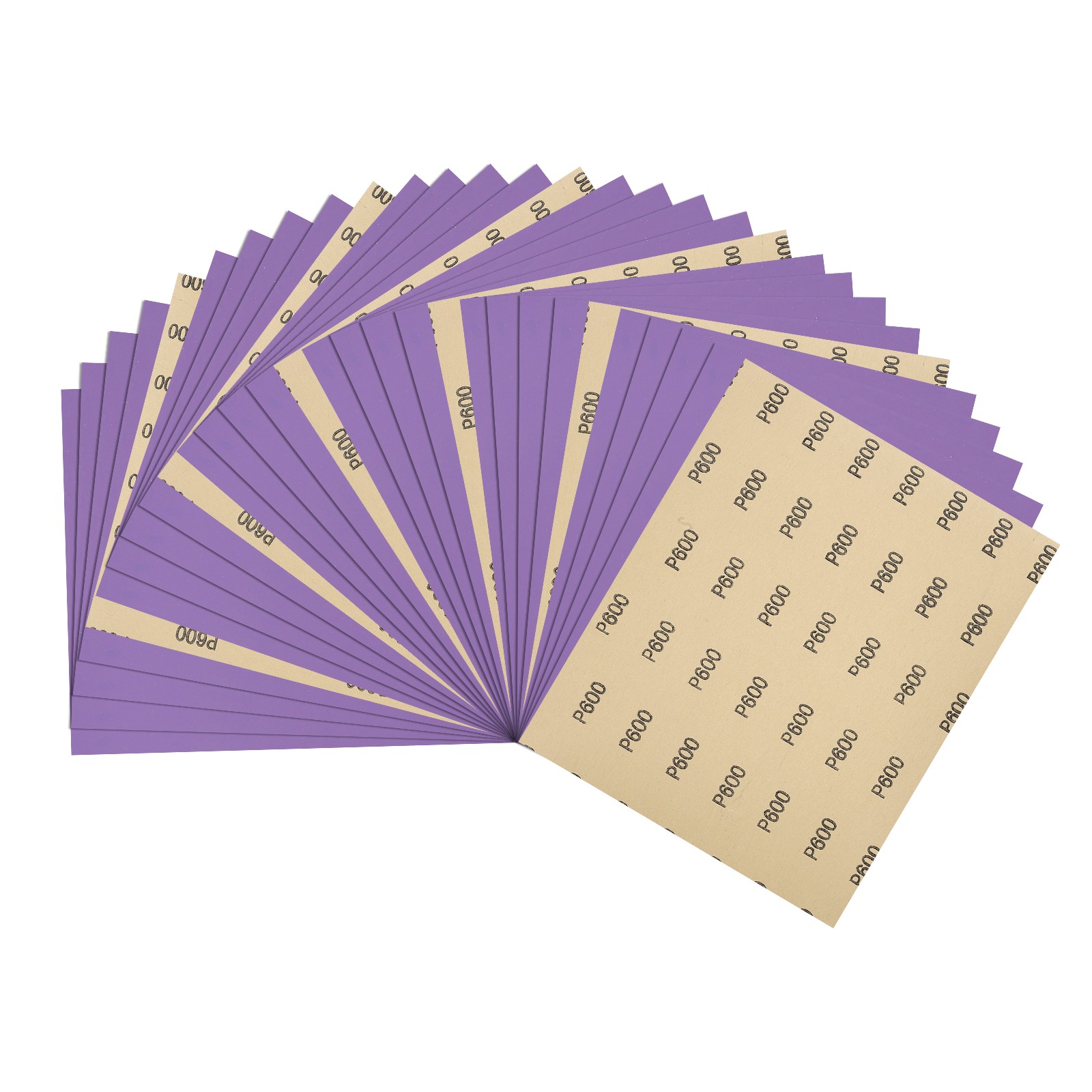 30pcs Sand Papers - [9 x 11 Inch x 600 Grits] Alumina Sandpaper Sheets Purple