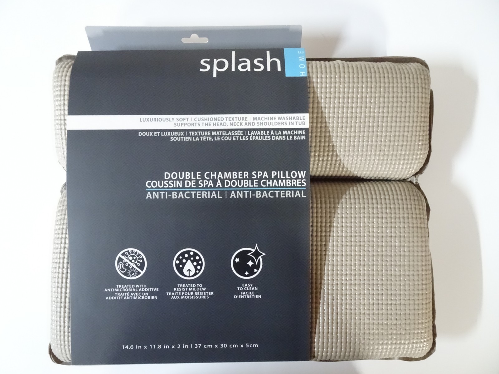 Splash Home Sooth Double Chamber Anti-Bacterial Spa Pillow