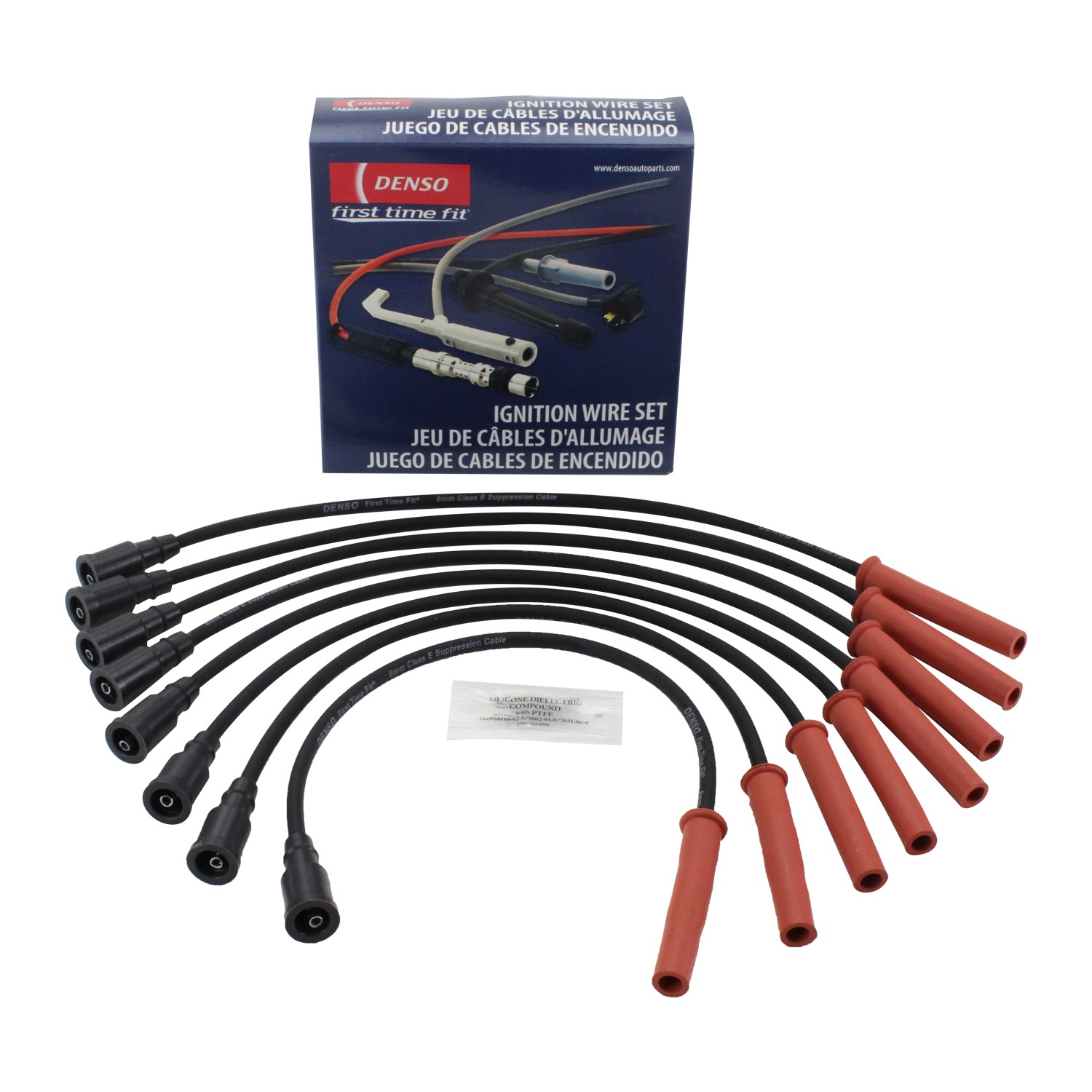 For Ford F-150 F-250 Super Duty 6.2 V8 8mm Spark Plug Wire Set Denso 671-8173