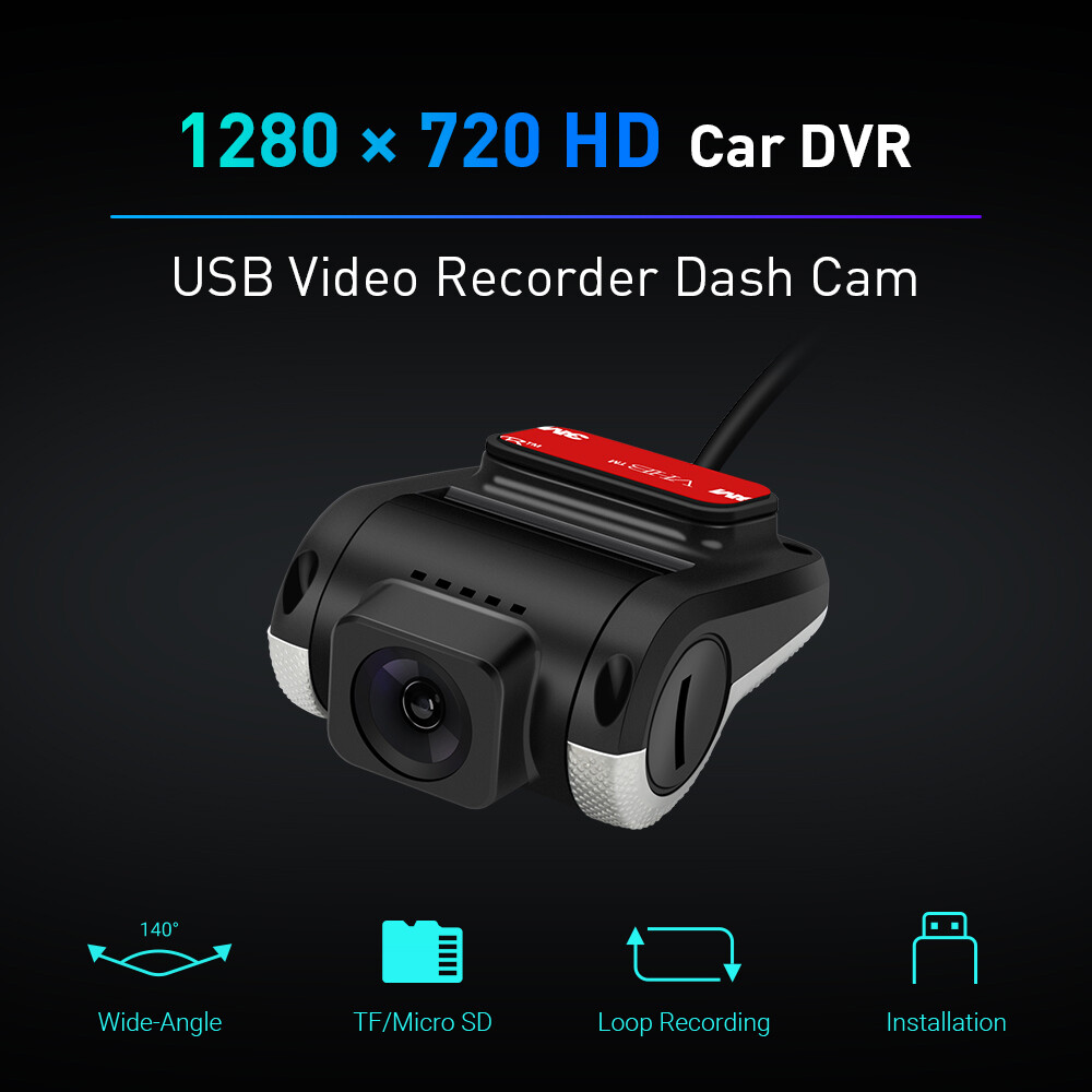 1280*720 HD Car DVR Camera Wide Angle 140° Video Recorder Dash Cam USB Wired NEW