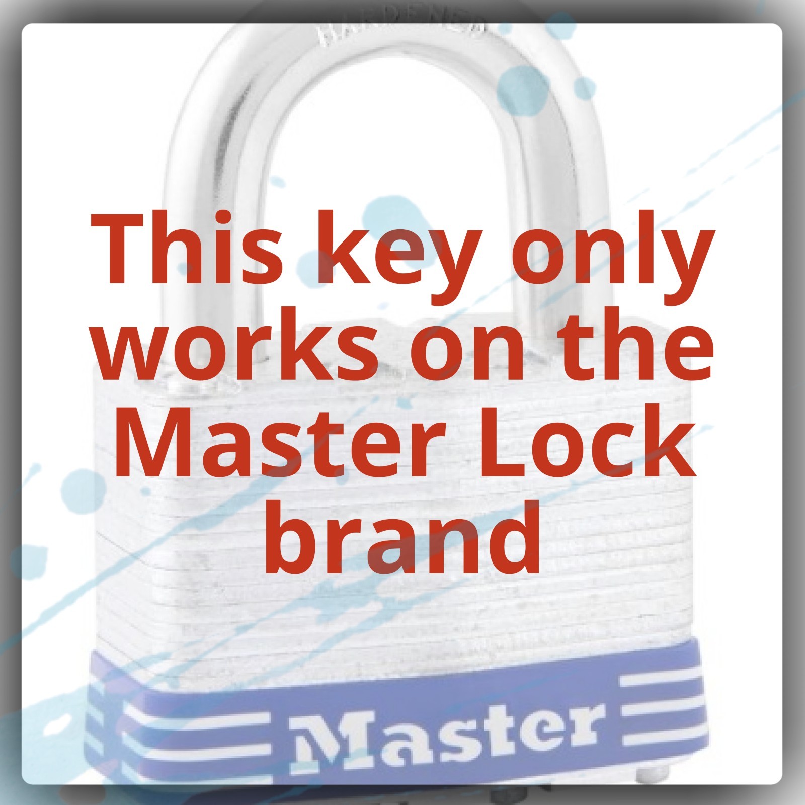 Master lock Padlock Replacement Key Cut to Code 2251-2500