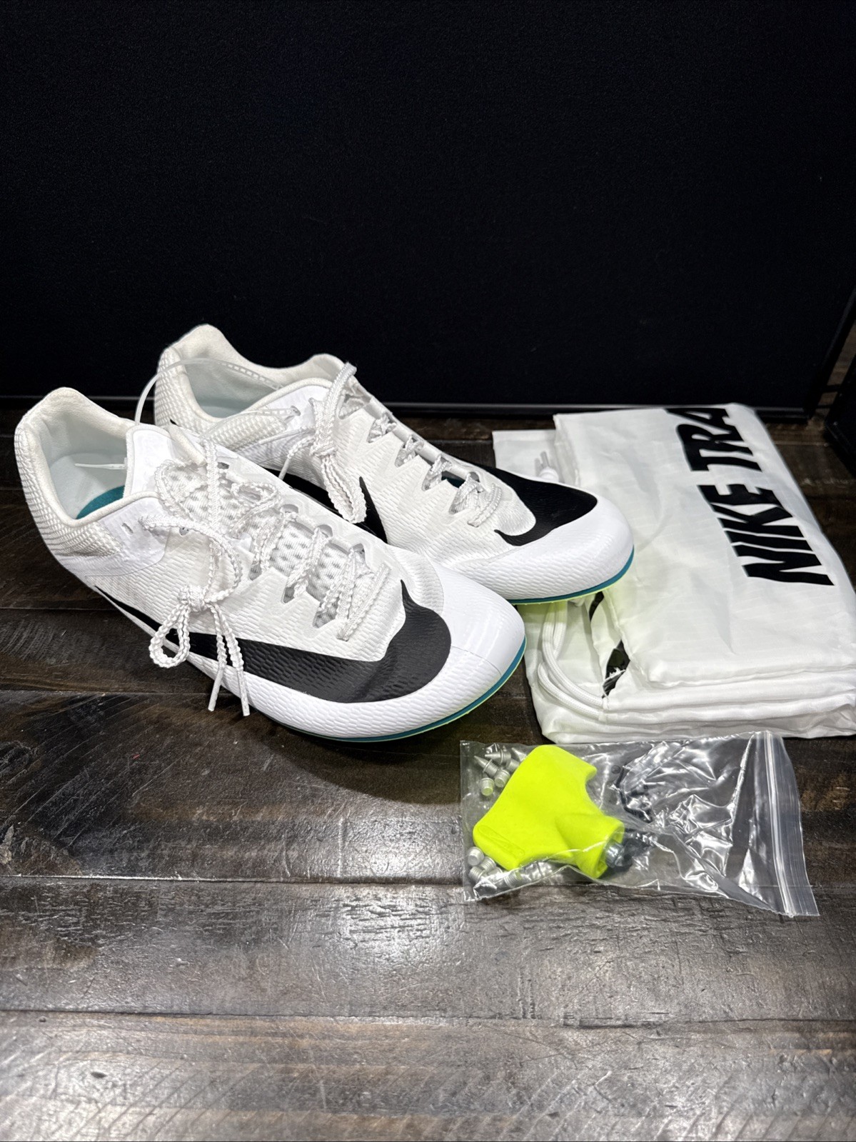 Nike Zoom Rival Sprint Track & Field Spikes Shoes White FZ9663 102 Men's Sz 9.5