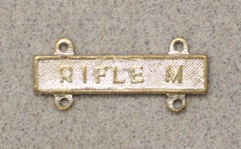 U.S. Army: RIFLE M - bar for Marksmanship Badge, stay-brite - nhm