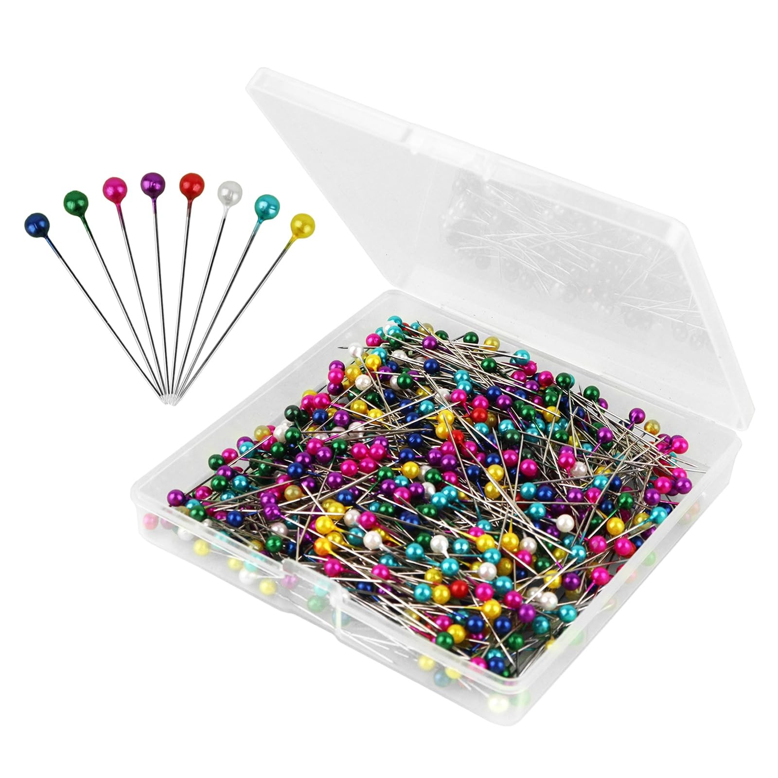 600PCS Sewing Pins, 1.5 inch Straight Pins with Colorful Plastic Ball Heads, ...