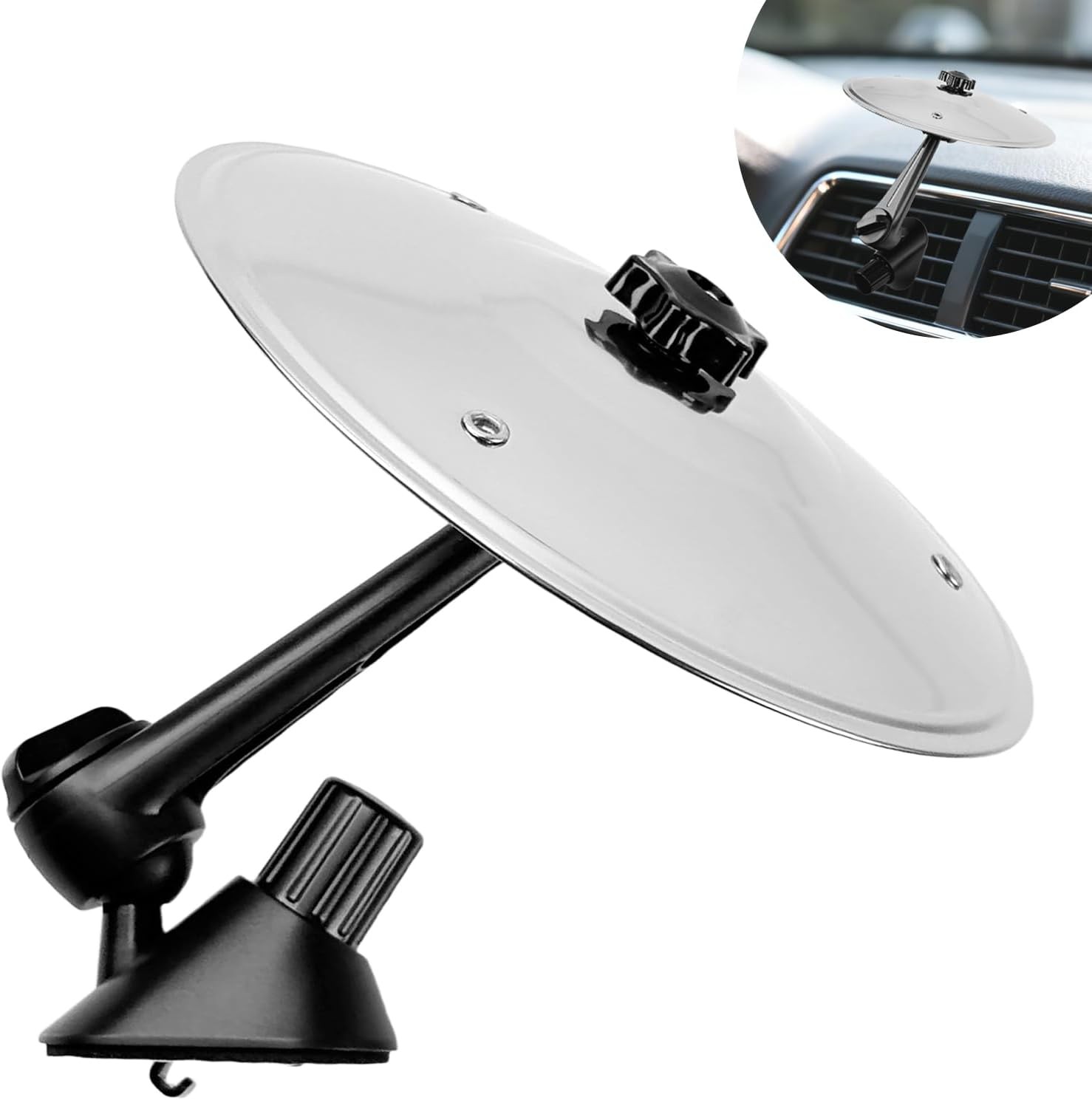 Car Cymbal Air Vent Ornament, Mini Cymbal for Car Vent with 360 Rotatable Head
