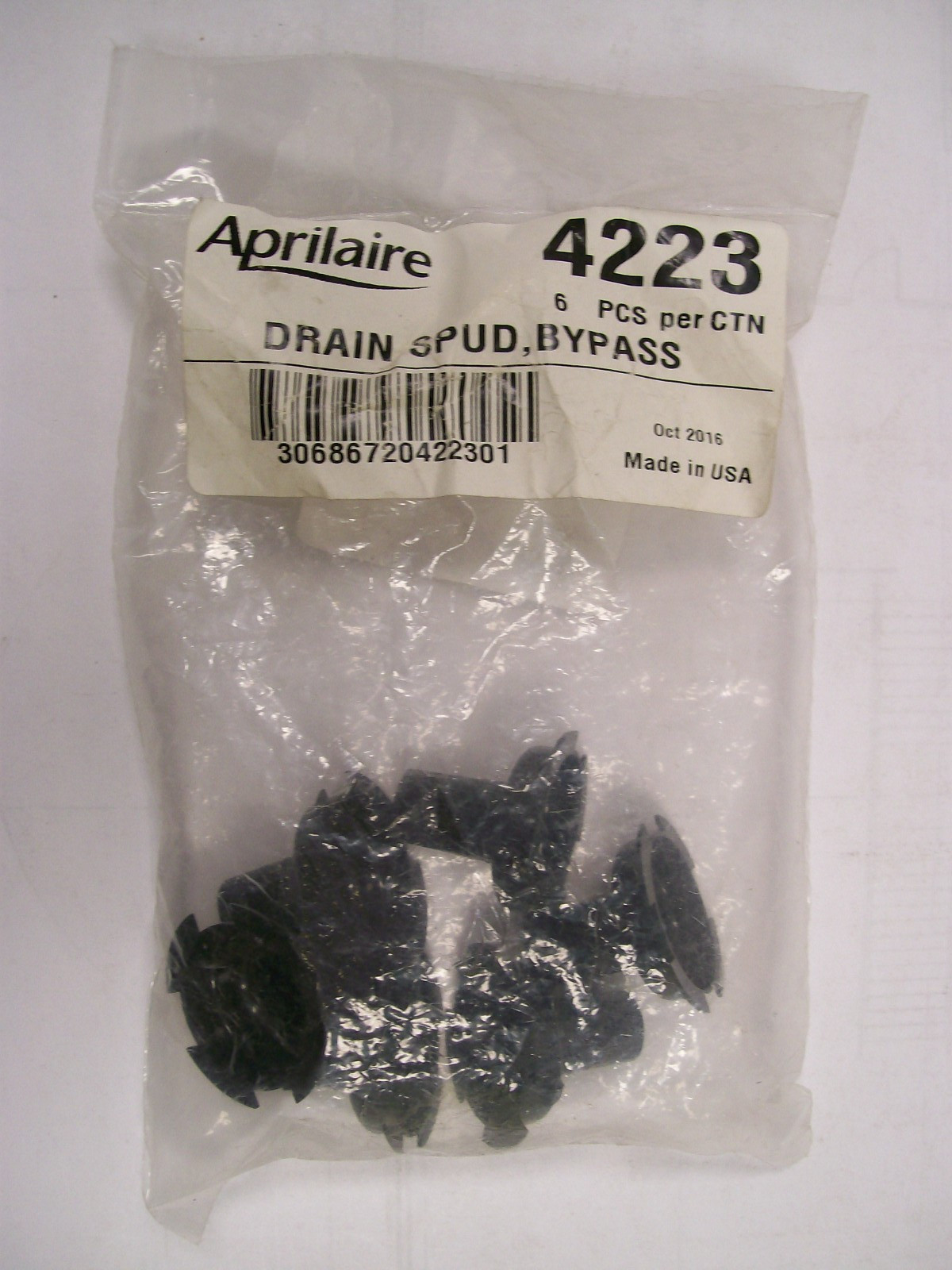 LOT OF 6 NEW Aprilaire Humifiier #4223 Water Drain Spud, Bypass Nipple Funnel