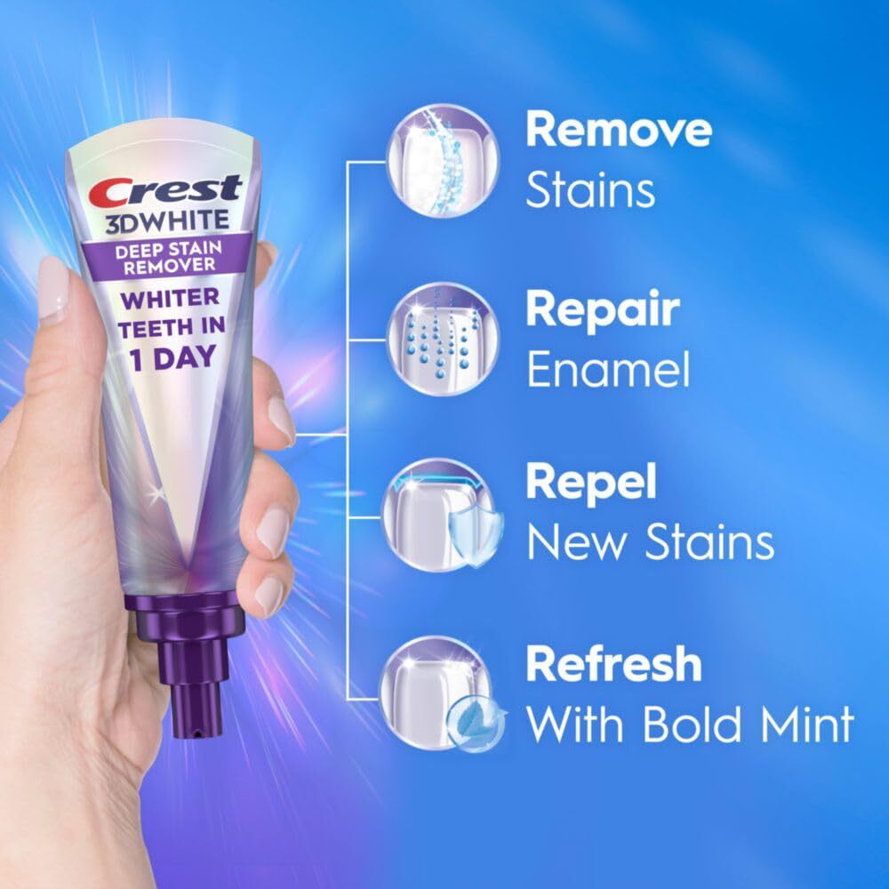 3Dwhite Brilliance Deep Stain Remover Brilliant White Toothpaste - 3.1Oz/2Pk