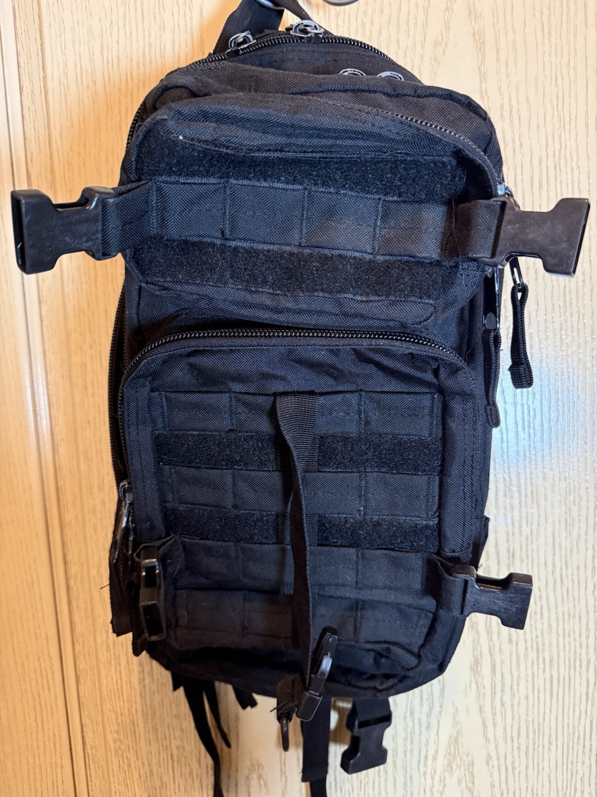 Flying Circle Small Black Military Utility Backpack Day Pack