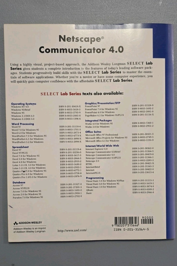 Retro 1997 Software Workbooks - Netscape 4.0 & MS PowerPoint 97 Lab Series