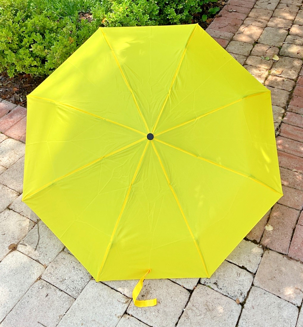 Duck Handle Umbrella  YELLOW 44 INCH CANOPY MANUAL NWT