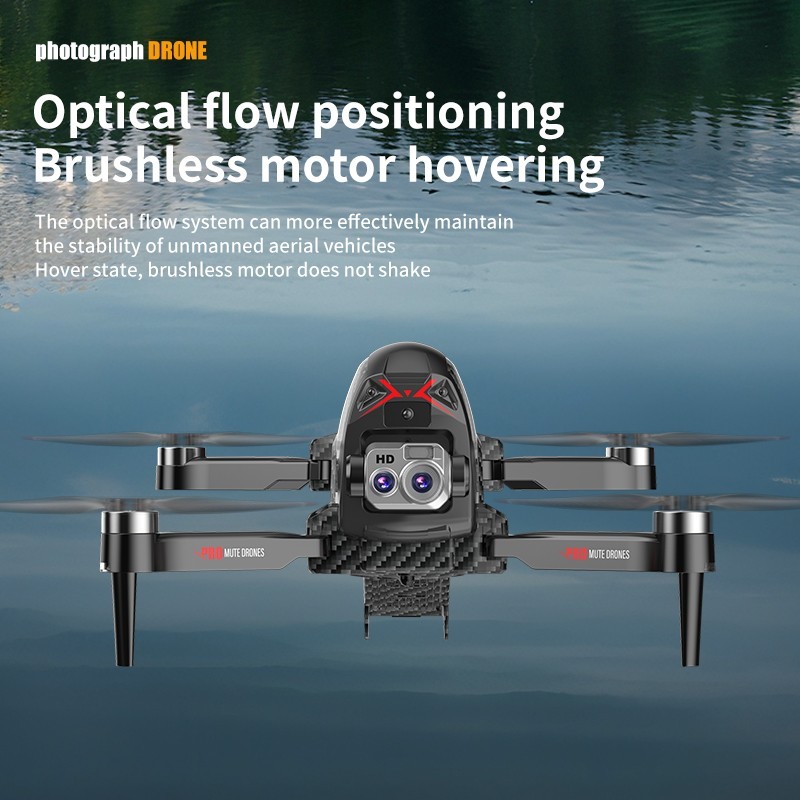 cs26 Drone with Screen Remote Control, Electric Adjustment Dual Camera, Optical