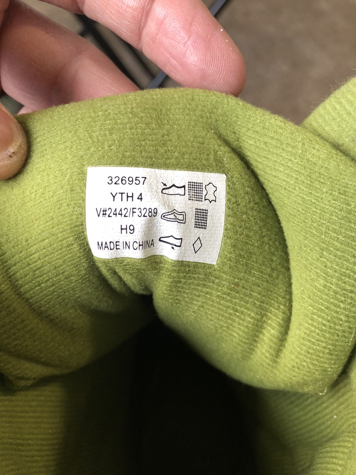 Lands End YOUTH 4 Winter Snow Boot Insulated Rubber Sole 326957 Green Suede