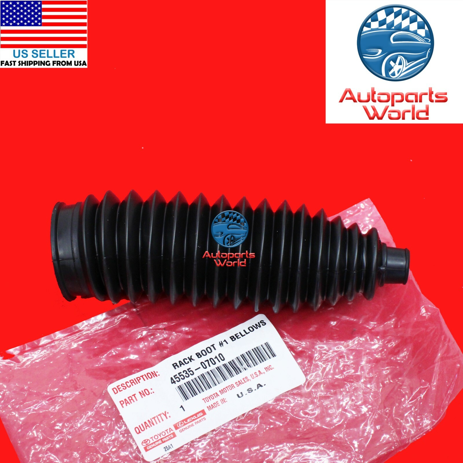 GENUINE OEM TOYOTA TACOMA CAMRY SIENNA AVALON RX STEERING RACK BOOT 45535-07010