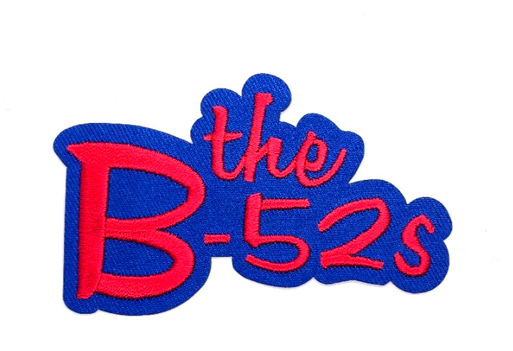The B-52's - Rock Band Logo Iron-On Embroidered Patch 3 1/2" X 2 1/4"
