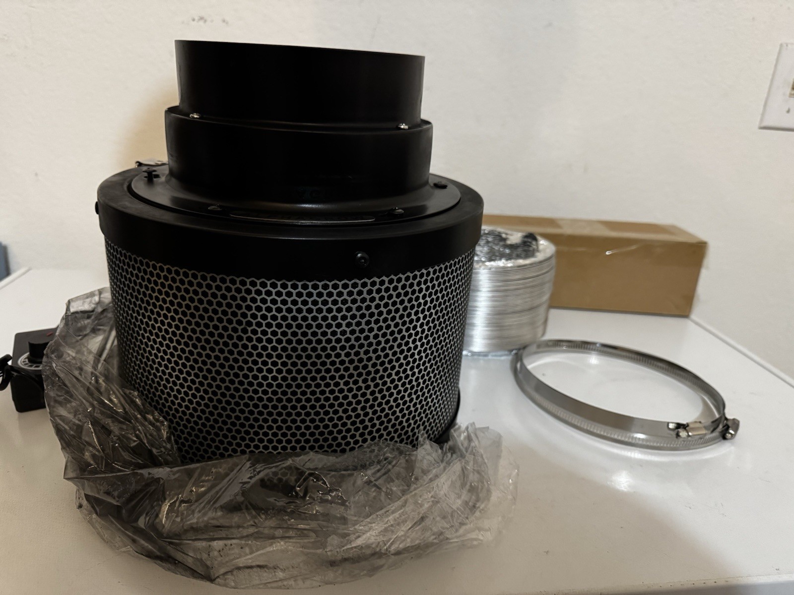 MELONFARM 6” Air Filtration Kit Carbon Filter Fan 12 Speed Controller Ducting