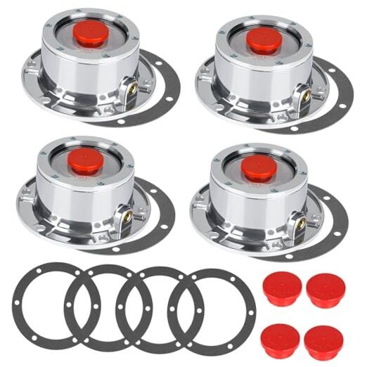 343-4009 Trailer Hub Cap 4 PCS 3434009 Aluminum Hubcaps for 4PCS-3434009