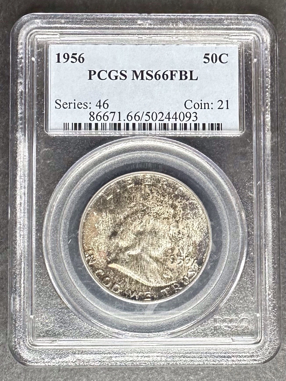 1956 Franklin Half Dollar PCGS MS-66 FBL, Buy 3 Items, Get $5 Off!!