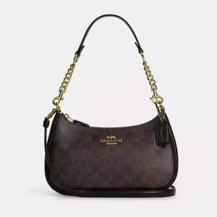 COACH Teri Shoulder Bag CA548 in Signature Canvas Brown
