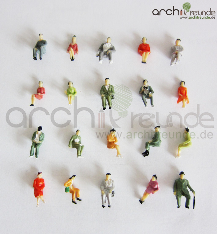 25 x gauge H0 Passenger Sitting Figurines for Car Model Railway 1:87