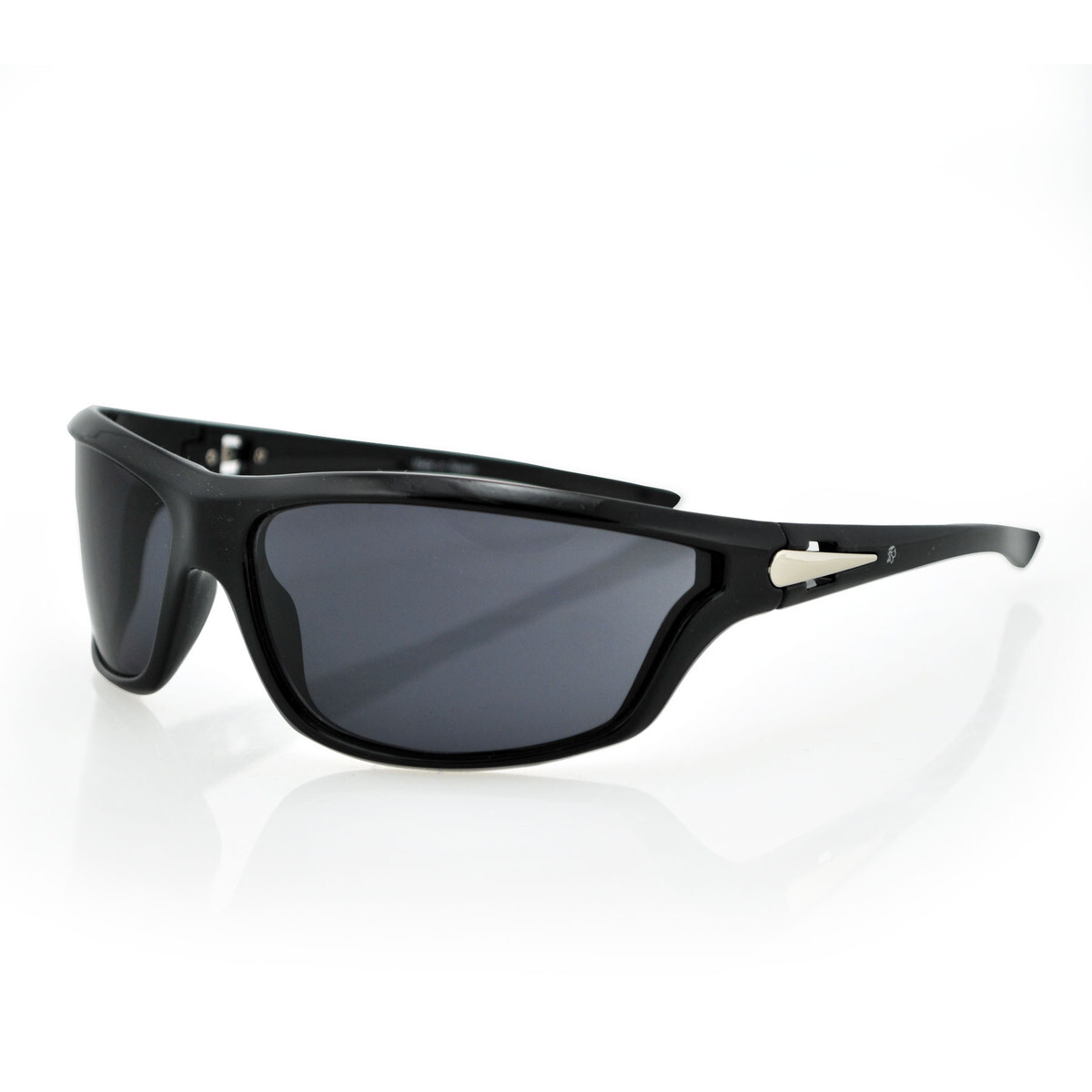 Zan® Florida Sunglass Gloss Black Frame Smoked Lens