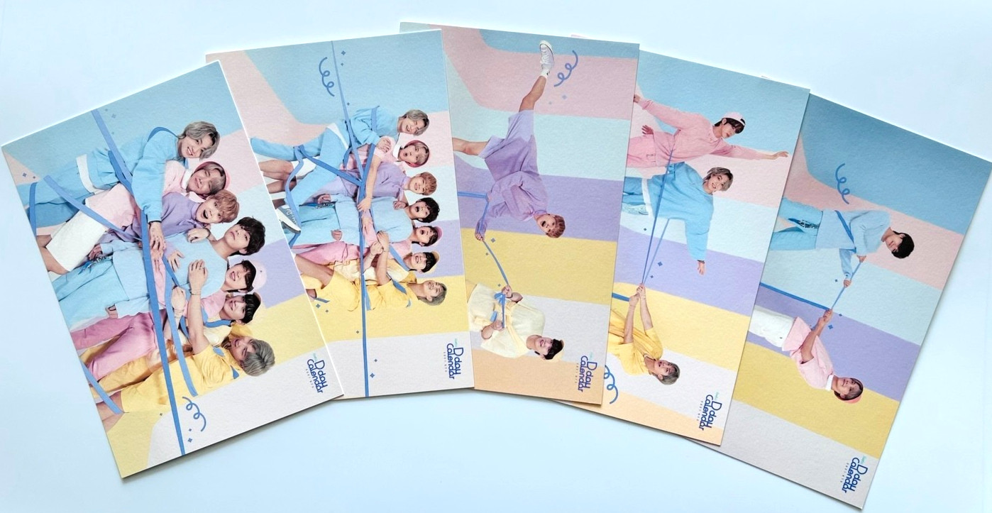 BTS GROUP[2021 FESTA D-Day Calendar 8th Anniversary Official Postcard Set 5 pcs]