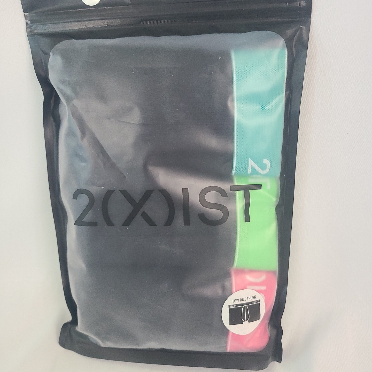 2XIST Men Sz S 100% Cotton Low Rise Trunk Brief 3-Pack Black Multicolor $39
