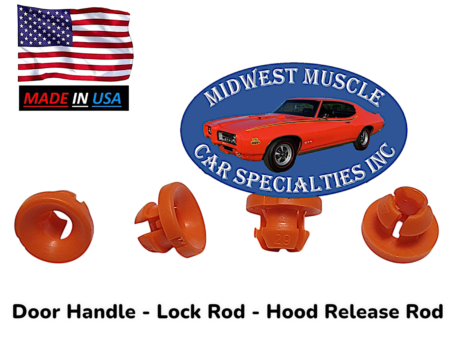 Door Lock Latch Rod Clip Bushing Hood Latch Release GM Buick Pontiac 4pcs JR