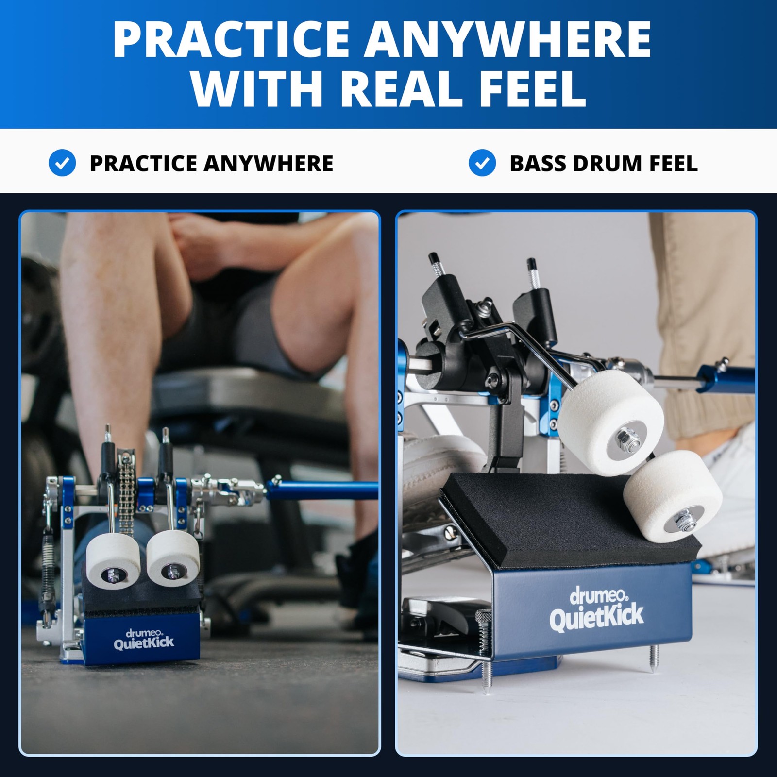 Drumeo QuietKick Double Pedal