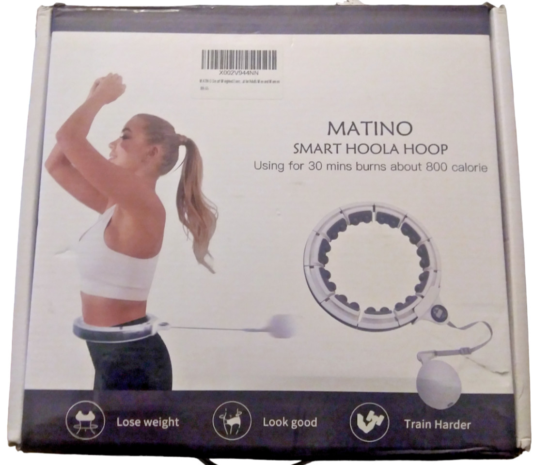 Matino Smart Hula Hoop Weighted Exercise Hula Hoop Ab and Hips Work-Out Hoop