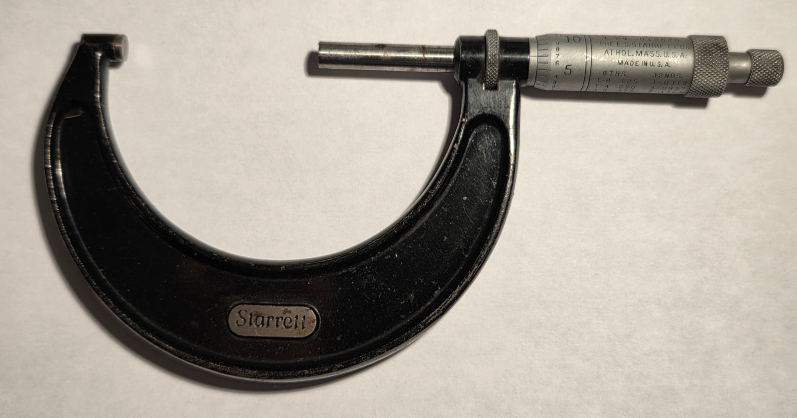 Starrett 436 Outside Micrometer 2"-3" Resolution .001" 436P 3"
