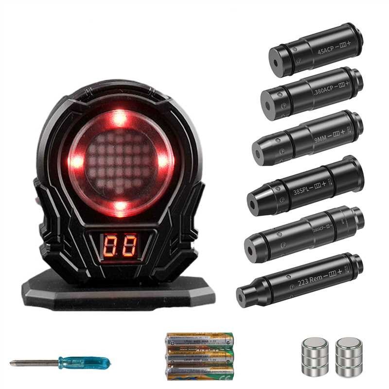 Laser dry-fire trainer + circular electronic target