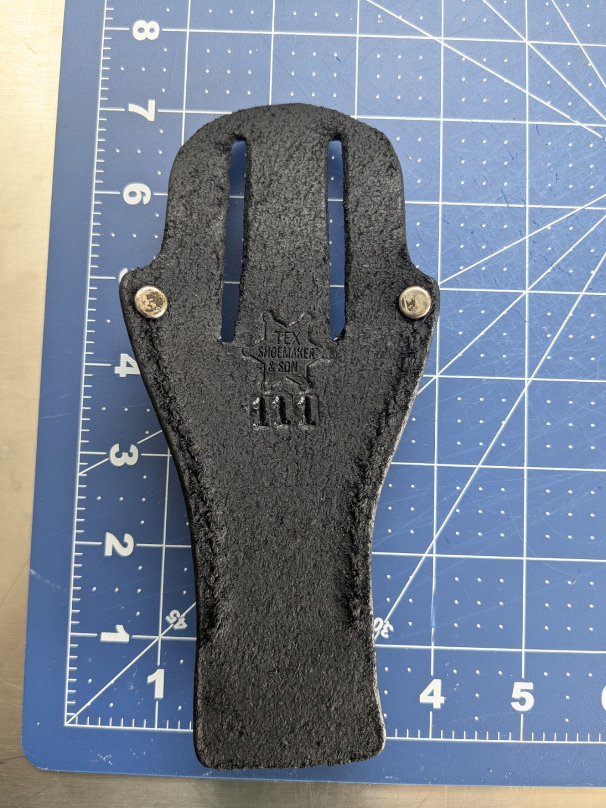 Tex Shoemaker Leather Ticket Hole Punch Holder Bus Train Conductor Transit. 3/4"
