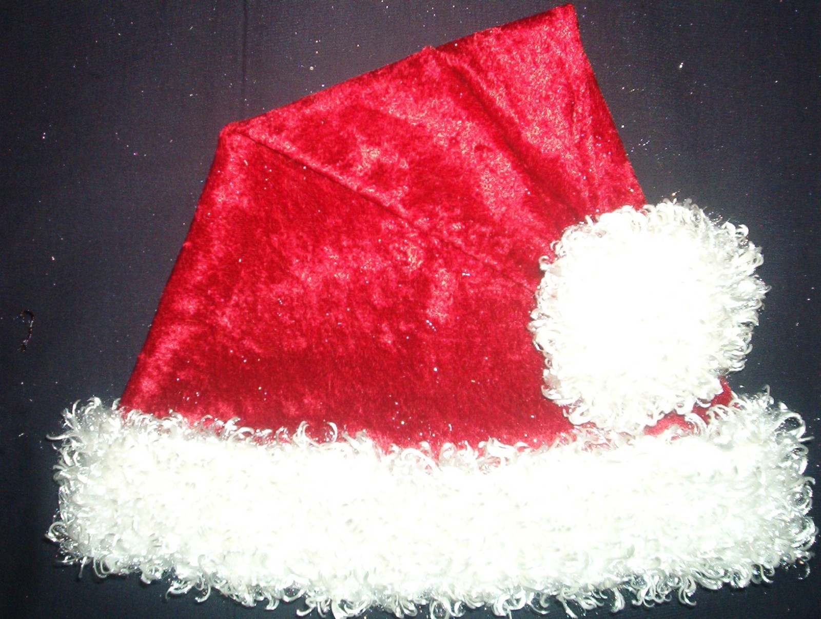 24" BURGUNDY Santa Hat with IVORY CREAM faux fur trim & ball Country Diva
