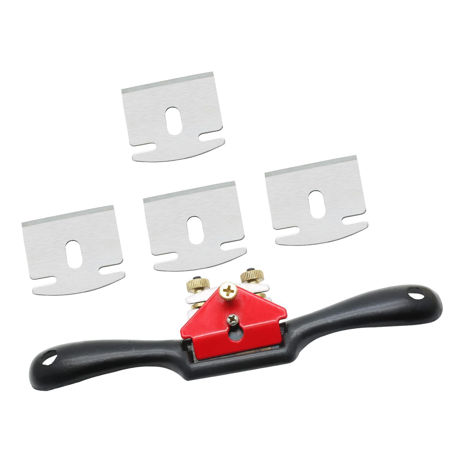 Jiozermi 9" Adjustable Spokeshave with 4 Pcs Replacement Metal Blade, Woodwor...