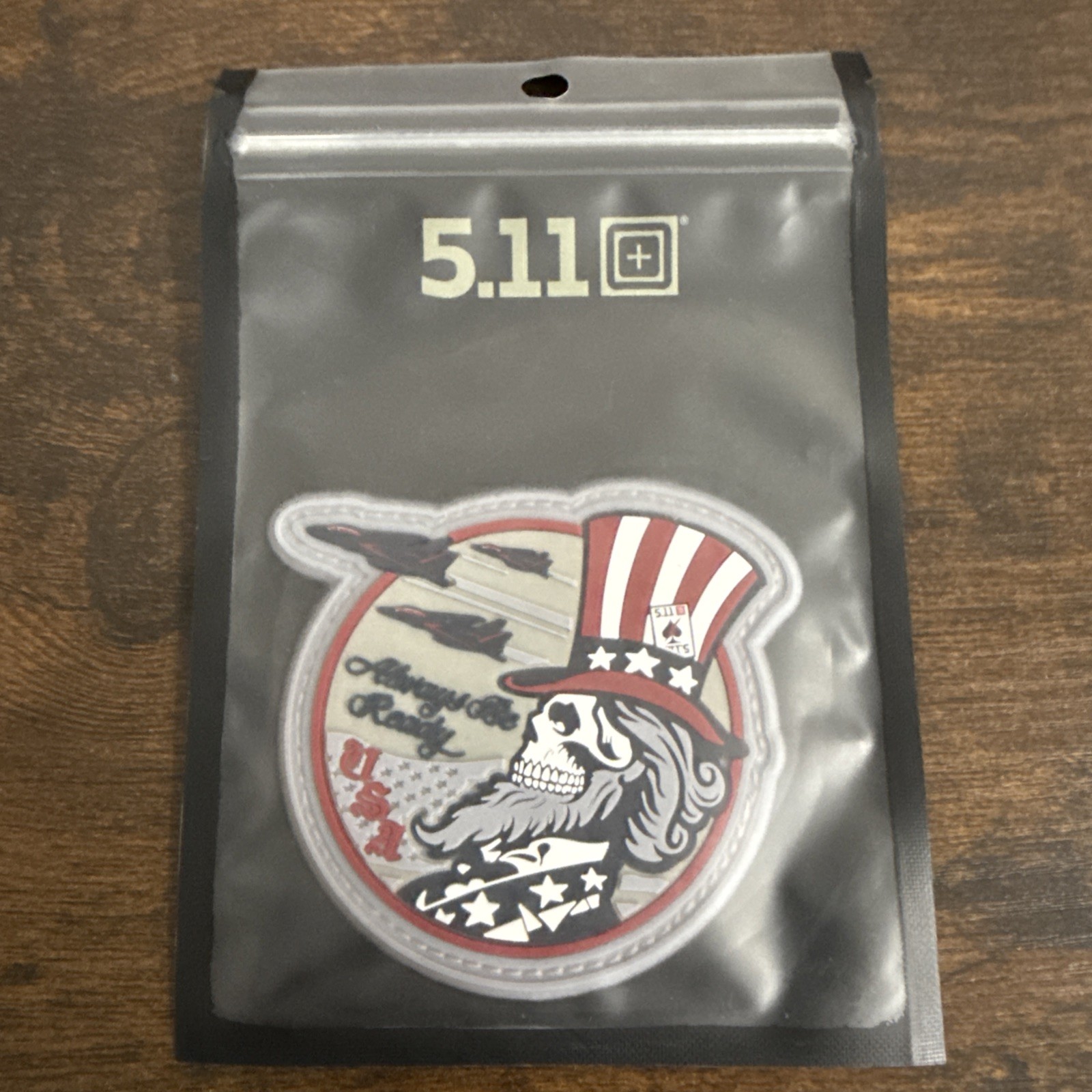 NEW 5.11 TACTICAL UNCLE FREEDOM PATCH U.S.A. SKELETON UNCLE SAM HOOK BACK