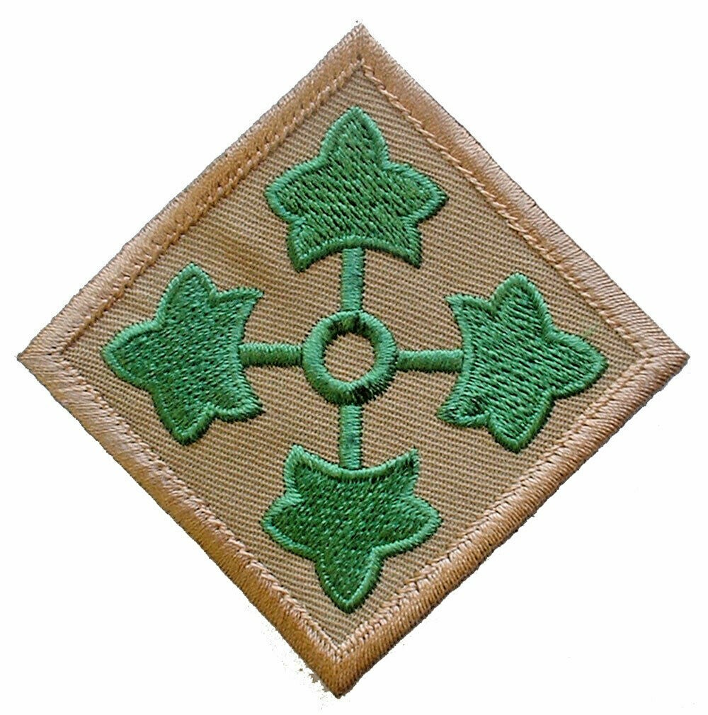 ARMY 4TH INFANTRY DIVISION Embroidered Shoulder Patch 3" (0127)