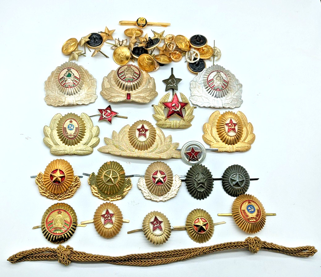 Soviet Military Cockades USSR Belarus Badges Red Star Officer Collection Vintage