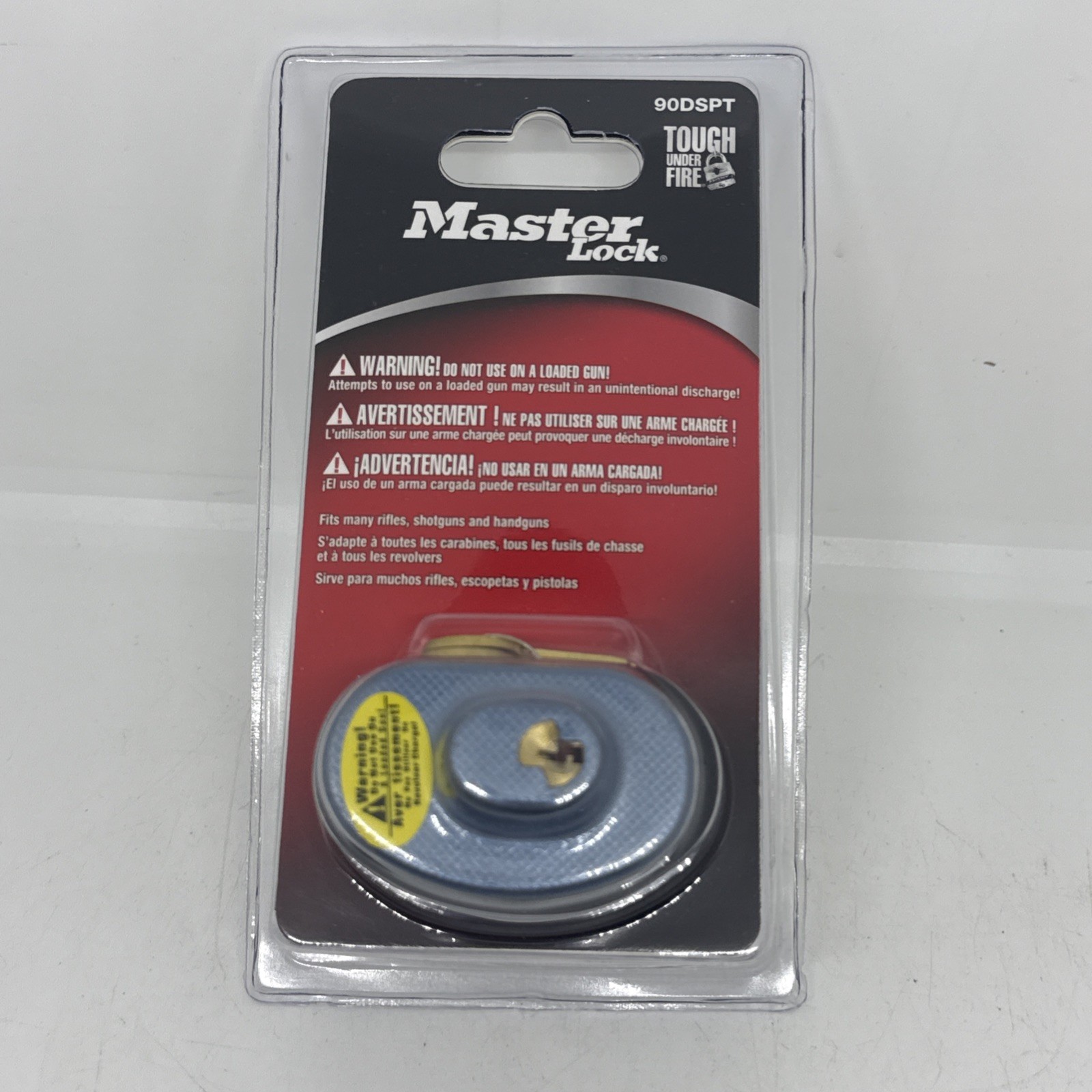 New In Box Master Lock 90DSPT Keyed Gun Trigger Lock 1 Pack Gun Lock With 2 Keys