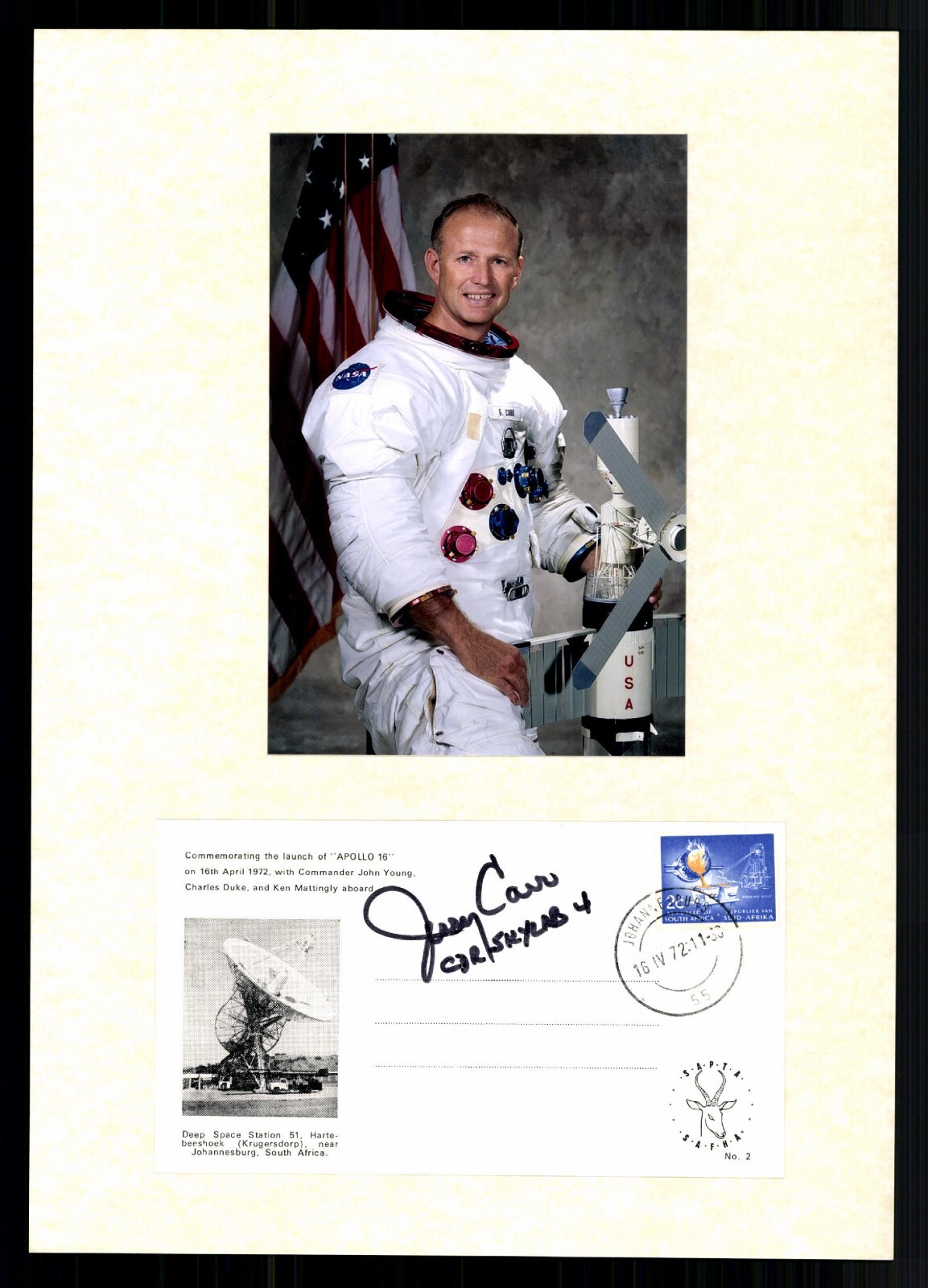 Gerald P. Carr American Astronaut Skylab 4 Original Signed # G 44002