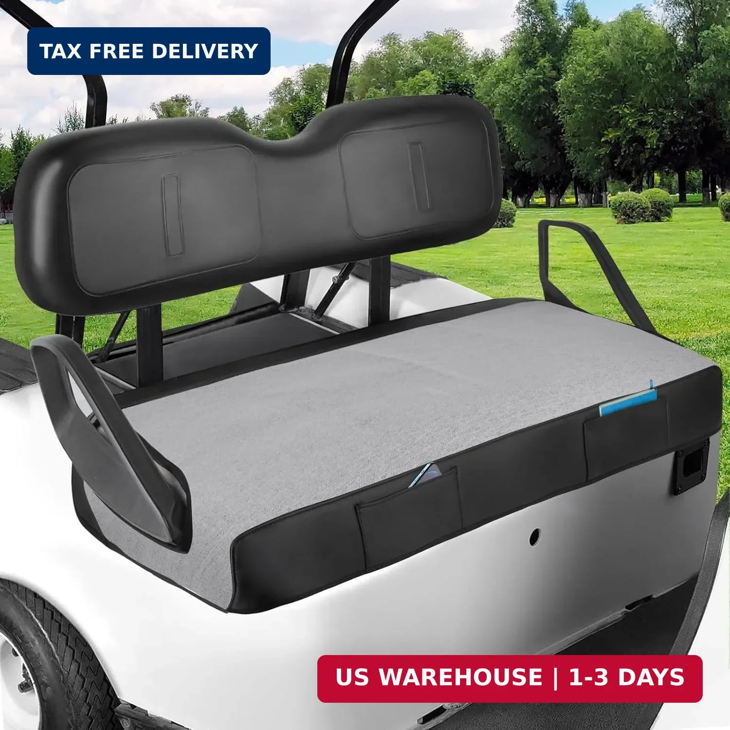 Golf Cart Seat Cover Blanket Fit Club Car Precedent/DS (2000-UP) EZGO TXT/