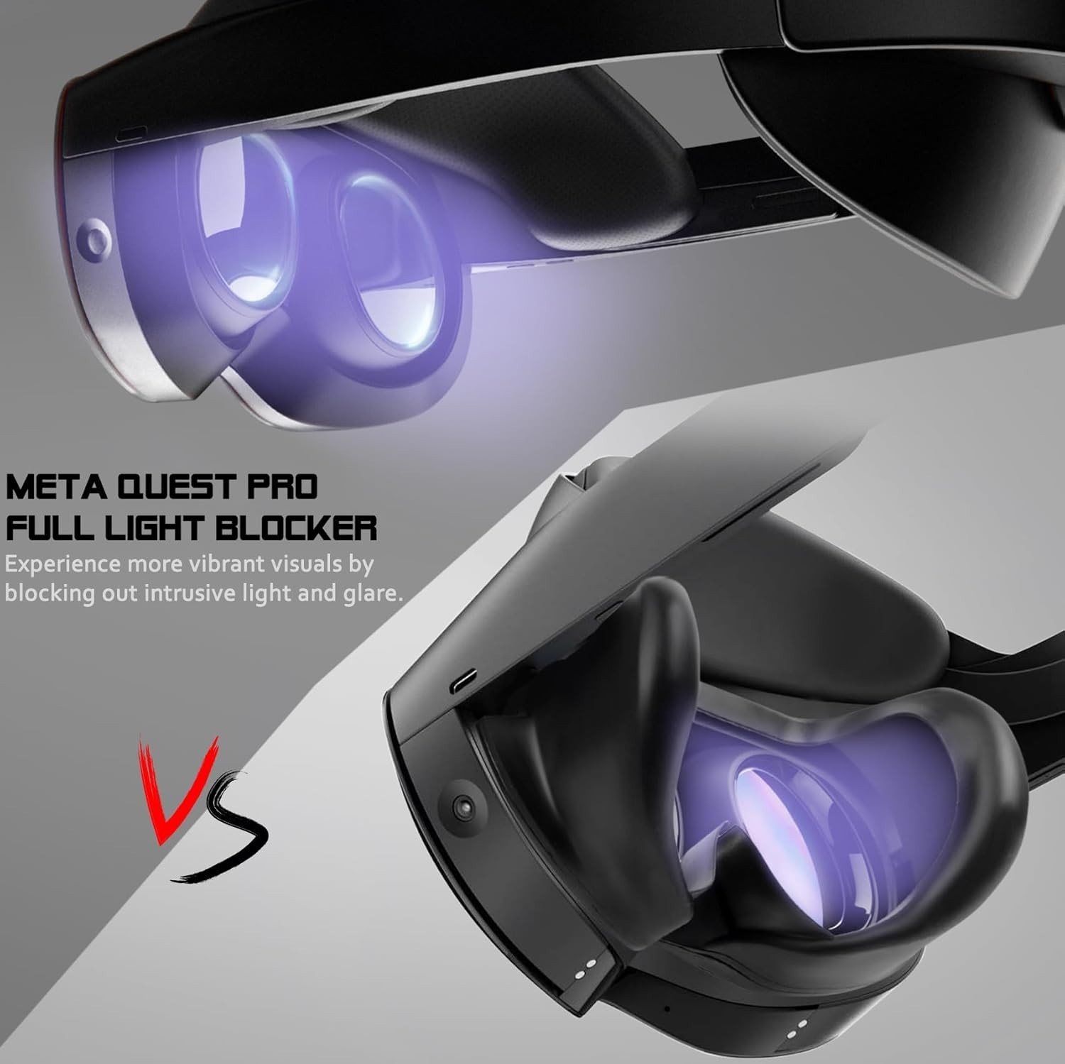 Ultimate VR Experience with Full Light Blocker for Quest Pro