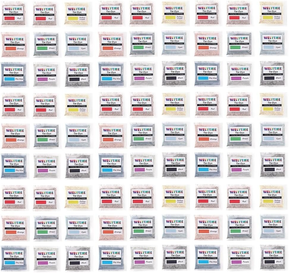 Tie-Dye Refills 90 Packets, Tie Dye Powder Kit 90 Packets
