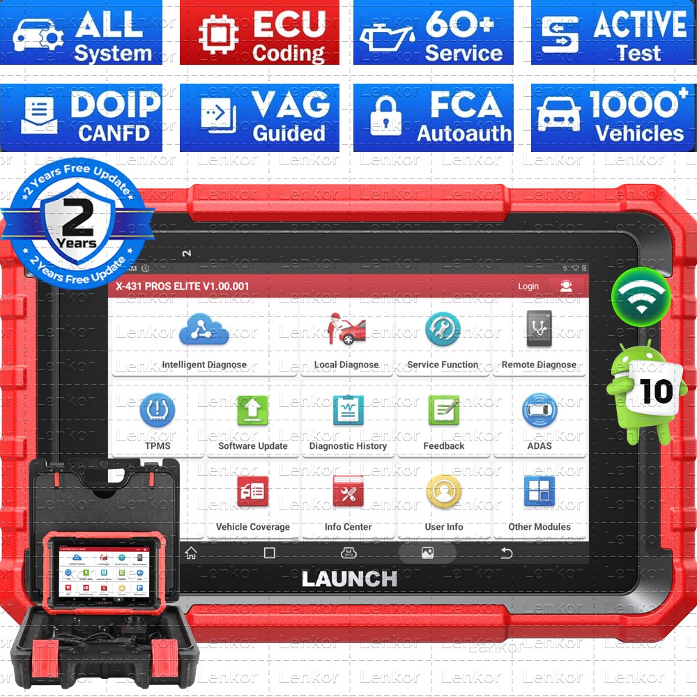 LAUNCH X431 Pro Elite V+ Pro3S+ Bidirectional Auto Diagnostic Scanner Key Coding