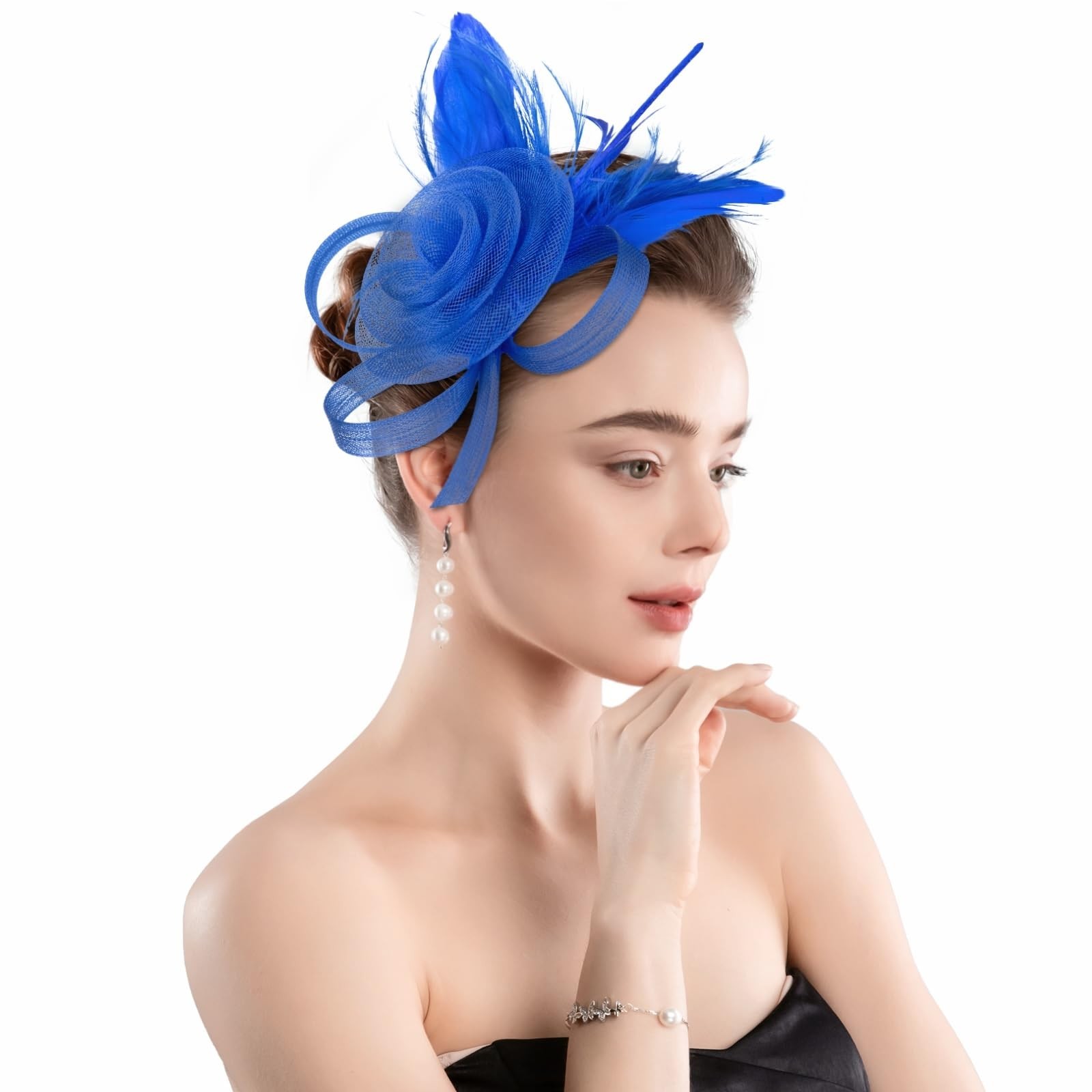 Fascinators for Women Tea Party Hats for Women Fascinator Church Hat with Cli...