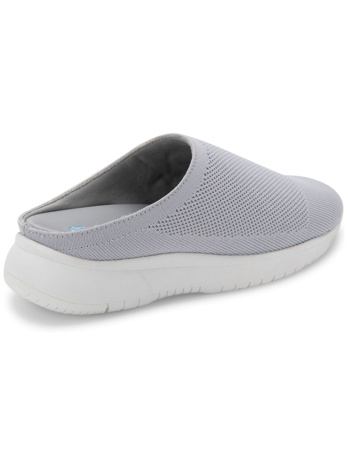 AQUA COLLEGE Womens Gray Waterproof Karma Round Toe Slip On Mules 6