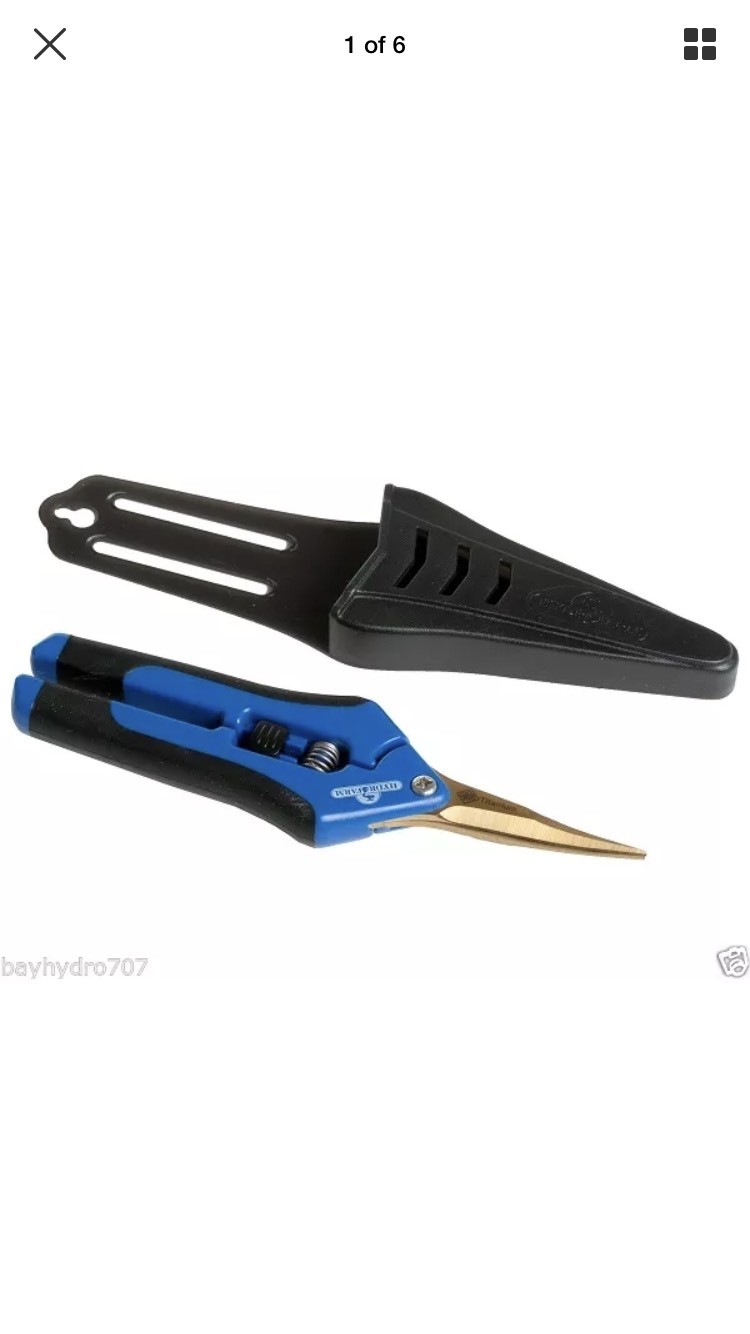Hydrofarm Precision Pruner Trimming Curved Titanium Blade With Holster New