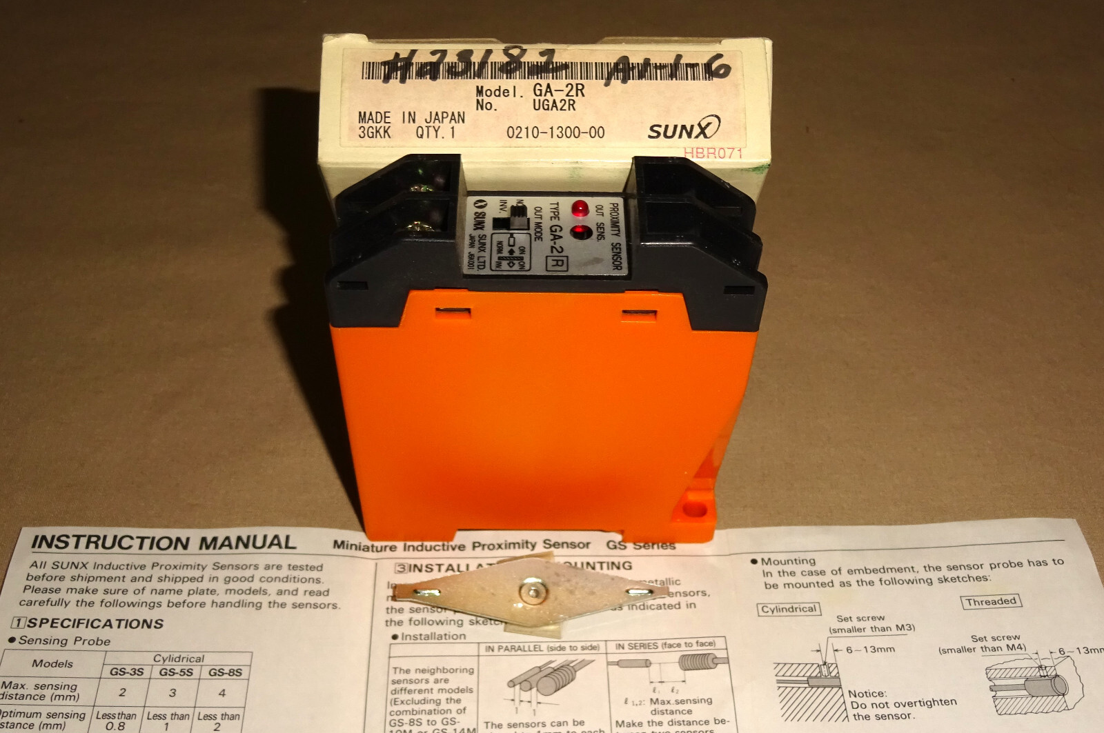 Sunx GA-2R Proximity Sensor GA2R Number UGA2R NEW